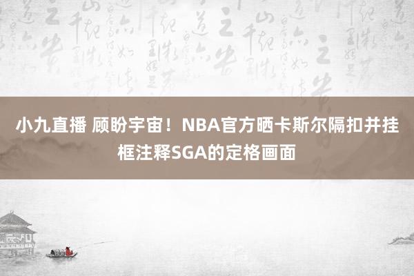 小九直播 顾盼宇宙!NBA官方晒卡斯尔隔扣并挂框注释SGA的定格画面