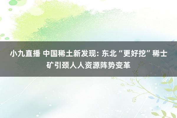 小九直播 中国稀土新发现: 东北“更好挖”稀士矿引颈人人资源阵势变革