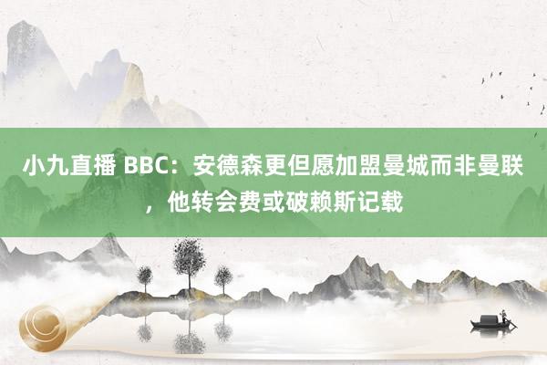 小九直播 BBC：安德森更但愿加盟曼城而非曼联，他转会费或破赖斯记载