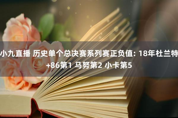 小九直播 历史单个总决赛系列赛正负值: 18年杜兰特+86第1 马努第2 小卡第5