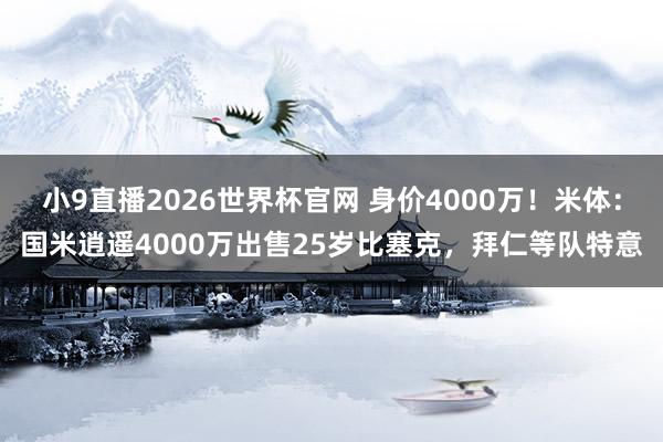 小9直播2026世界杯官网 身价4000万!米体:国米逍遥4000万出售25岁比塞克,拜仁等队特意