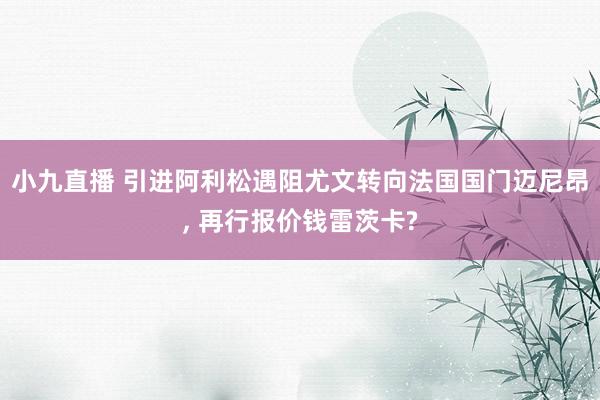 小九直播 引进阿利松遇阻尤文转向法国国门迈尼昂， 再行报价钱雷茨卡?