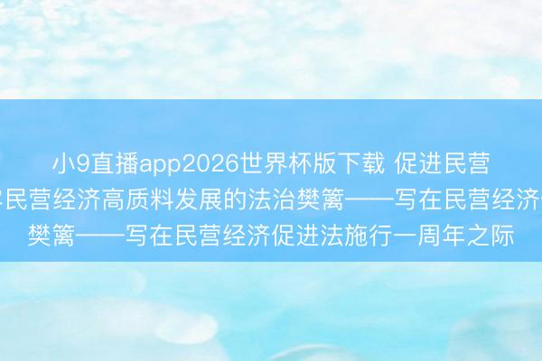 小9直播app2026世界杯版下载 促进民营经济高质料发展|筑牢民营经济高质料发展的法治樊篱——写在民营经济促进法施行一周年之际