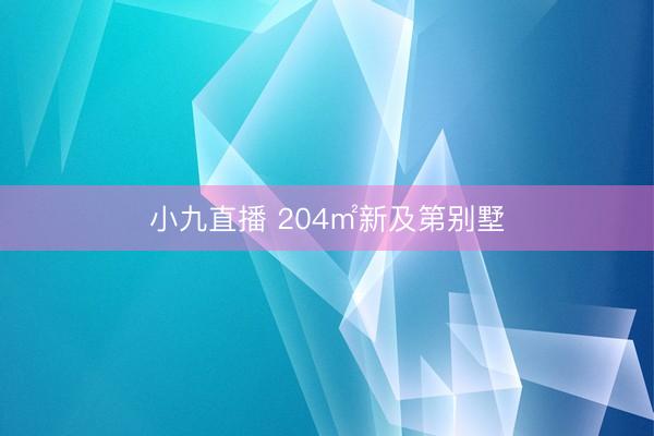 小九直播 204㎡新及第别墅